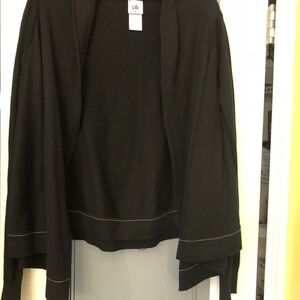 CAbi Black Open Front Cardigan